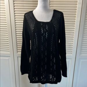 Elegant Black Knit Top